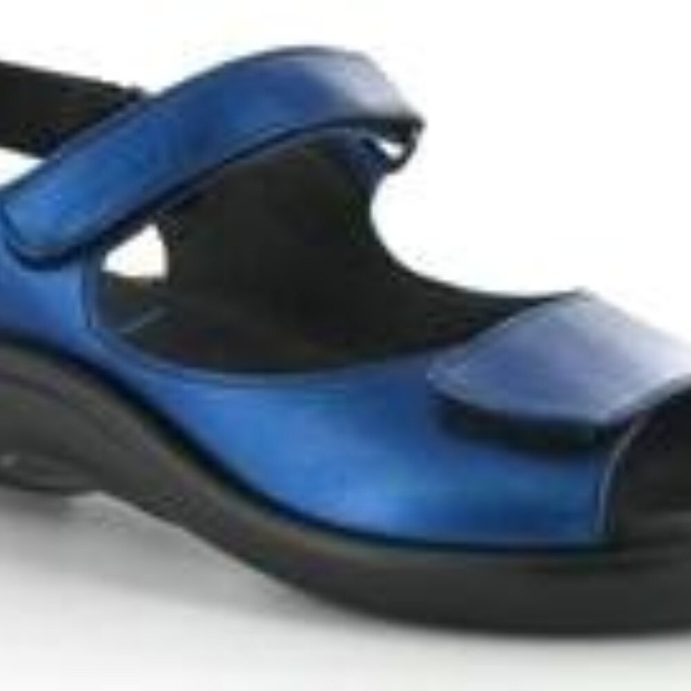 Wolky Salvia in blue metallic leather size euro 43